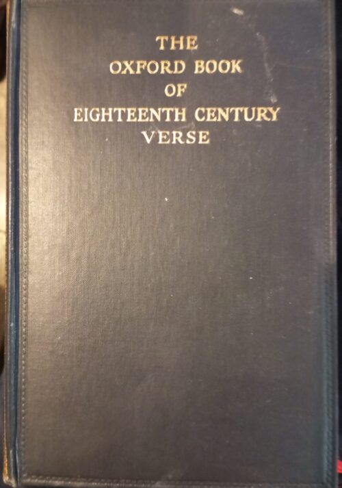 The Oxford Book of Eighteenth Century Verse | David Nichol Smith (chosen by)